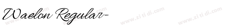 Waelon Regular字体转换 Waelon Regular字体转换